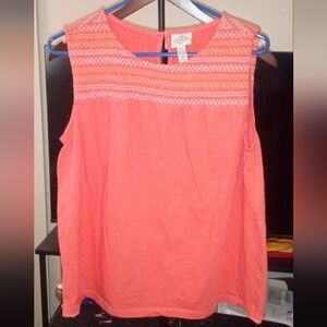 St. John's Bay Sleeveless Coral Top